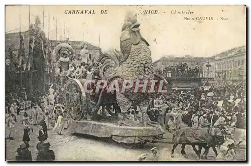 Cartes postales Coq Poule Carnaval de Nice Chantecler