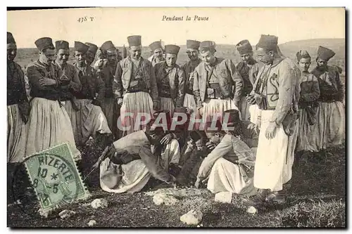 Cartes postales Militaria Spahis Pendant la pause Tunisie