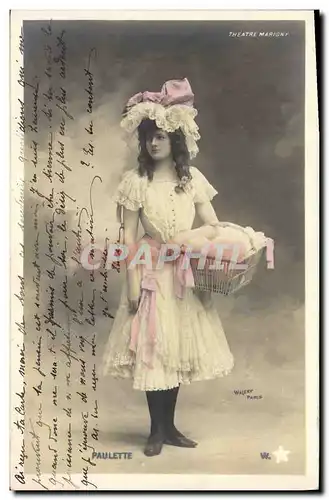 Cartes postales Theatre Femme Theatre Marigny Paulette