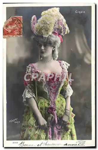 Cartes postales Theatre Femme Cigale Jancy