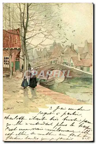 Cartes postales Fantaisie Illustrateur Delft