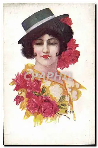 Cartes postales Fantaisie Illustrateur Chantecler Femme