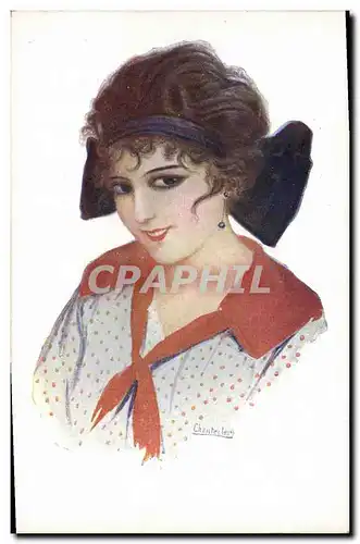 Cartes postales Fantaisie Illustrateur Chantecler Femme