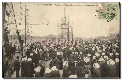 Cartes postales Bateau de peche Paimpol Pardon des Islandais Arrivee de la procession