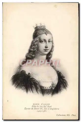 Cartes postales Marie d&#39Anjou Fille du bon roi Rene