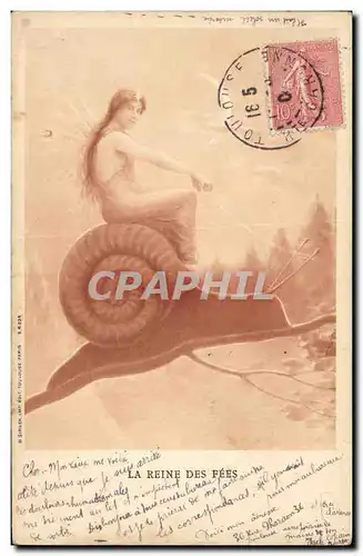 Cartes postales Escargot La reine des fees