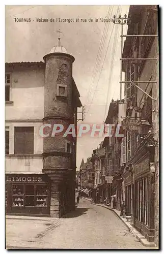 Cartes postales Escargot Tournus Maison de l&#39escargot et rue de la Republique