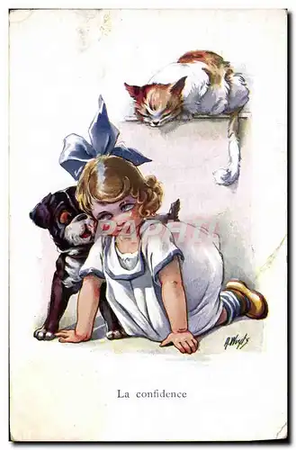 Cartes postales Chiens Chien Enfant Chat