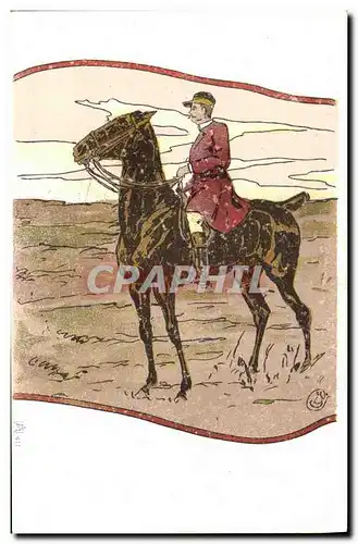 Cartes postales Chiens Chien Chasse a courre Cavalier Cheval