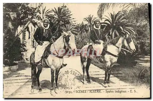 Ansichtskarte AK Militaria Algerie Spahis indigenes