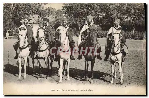 Ansichtskarte AK Militaria Algerie Manoeuvre de Spahis