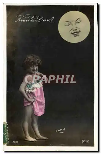 Cartes postales Fantaisie Lune Enfant