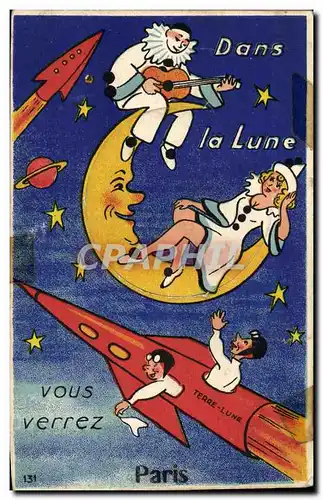 CARTE SYSTEME Fantaisie Lune Paris