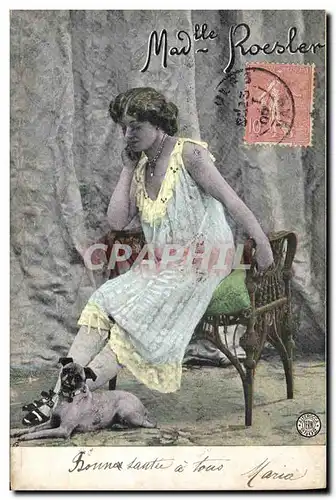 Cartes postales Theatre Femme Mlle Roesler