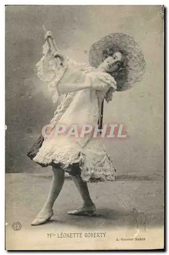 Cartes postales Theatre Femme Mlle Leonette Roberty