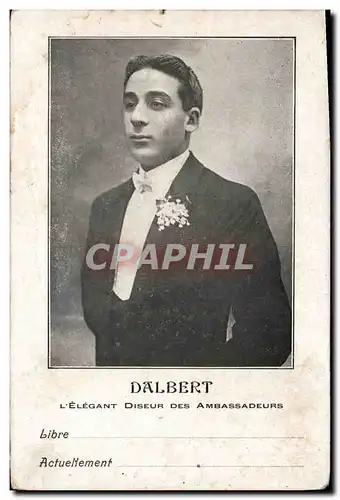 Cartes postales Theatre Dalbert L&#39elegant diseur des Ambassadeurs