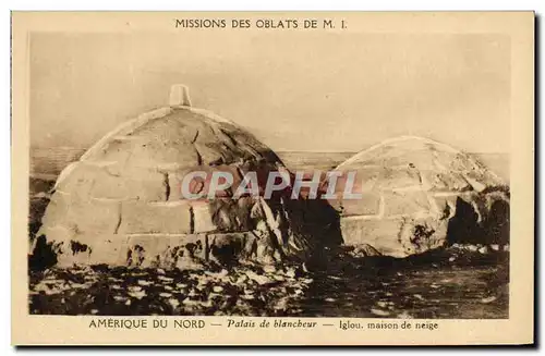 Ansichtskarte AK Polaire Missions des Oblats de MI Amerique du Nord Palais de blancheur Iglou maison de neige