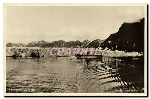 Cartes postales Polaire Spitsbergen Cross Bay Bateau