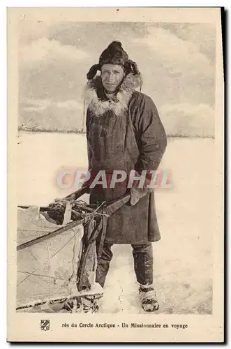 Ansichtskarte AK Polaire Pole Nord Pres du Cercle Arctique Un missionnaire en voyage