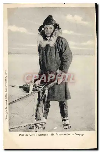 Ansichtskarte AK Polaire Pole Nord Pres du Cercle Arctique Un missionnaire en voyage