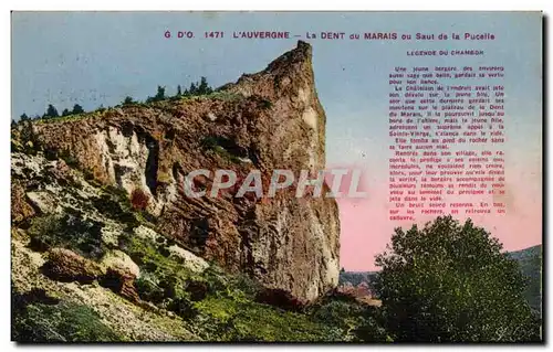 Cartes postales Auvergne la dent du marais ou saut de la pucelle