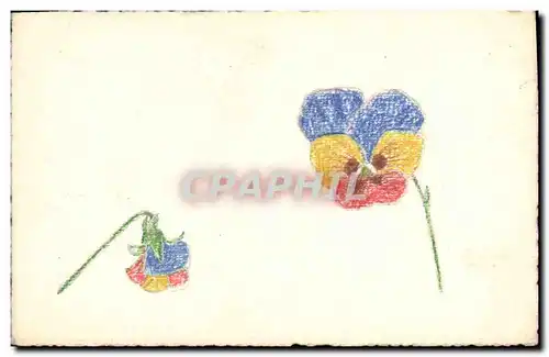 Cartes postales Fantaisie (dessin a la main) Fleurs