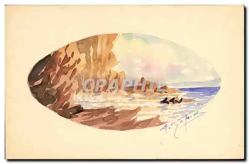 Cartes postales Fantaisie (dessin a la main) Paysage