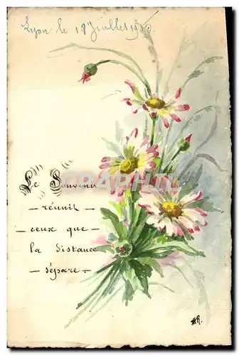 Cartes postales Fantaisie (dessin a la main) Fleurs