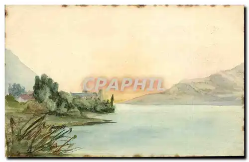 Cartes postales Fantaisie (dessin a la main) paysage