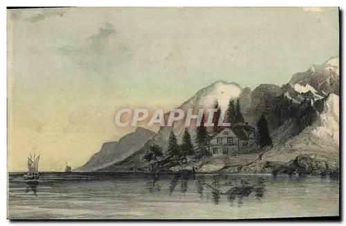 Cartes postales Fantaisie (dessin a la main) Paysage