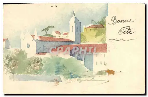 Cartes postales Fantaisie (dessin a la main) Village