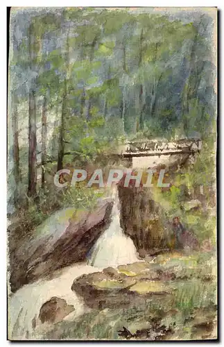 Cartes postales Fantaisie (dessin a la main) Cascade