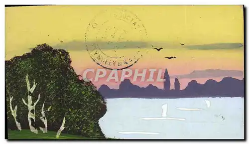 Cartes postales Fantaisie (dessin a la main) Paysage