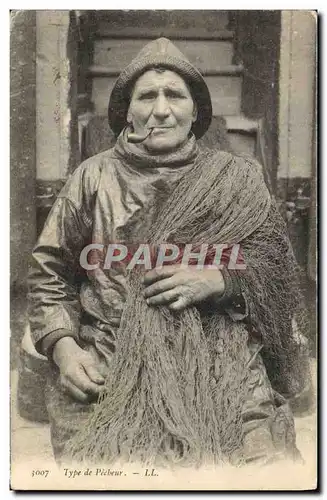 Cartes postales Peche Type de pecheur