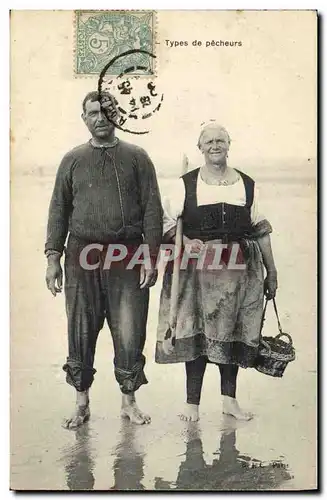 Cartes postales Peche Type de pecheurs