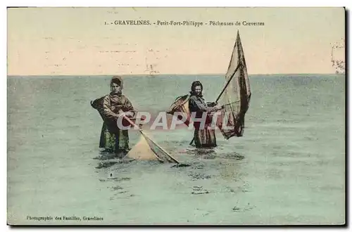 Cartes postales Peche Gravelines Petit Fort Philippe Pecheuses de crevettes