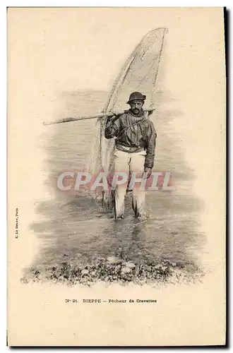 Cartes postales Peche Dieppe Pecheur de crevettes