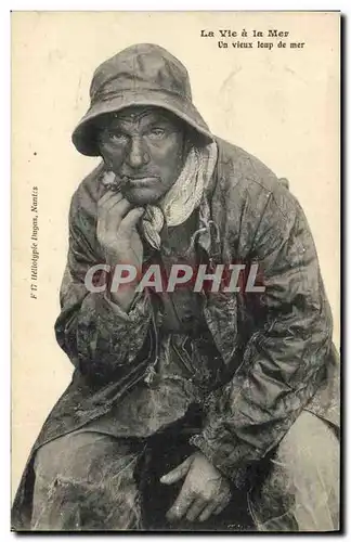 Cartes postales Peche Un vieux loup de mer Pecheur