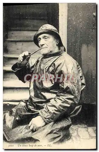 Cartes postales Peche Un vieux loup de mer Pecheur