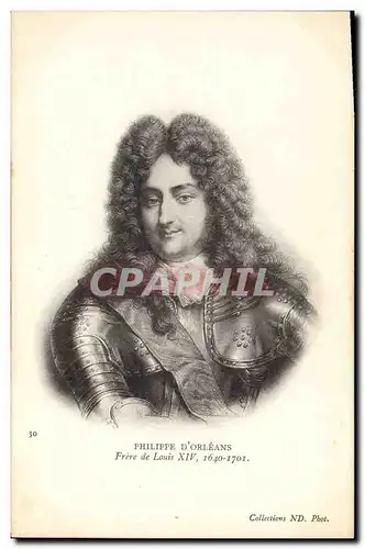 Ansichtskarte AK Philippe d&#39Orleans Frere de Louis XIV