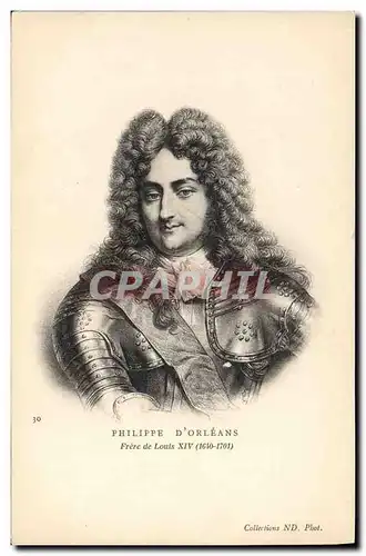 Ansichtskarte AK Philippe d&#39Orleans Frere de Louis XIV