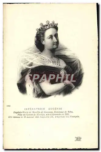 Cartes postales Imperatrice Eugenie Comtesse de Teba