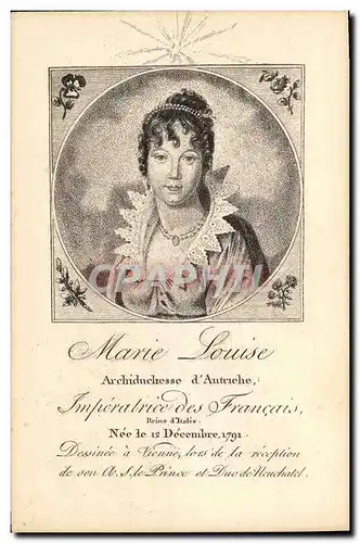 Cartes postales Marie louise Archiduchesse d&#39Autriche Imperatrice des Francais