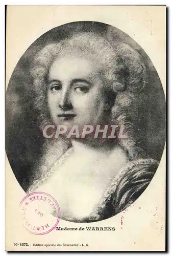 Cartes postales Madame de Warrens