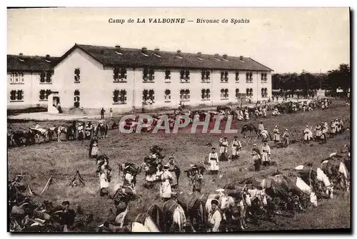 Ansichtskarte AK Militaria Camp de la Valbonne Bivouac de spahis