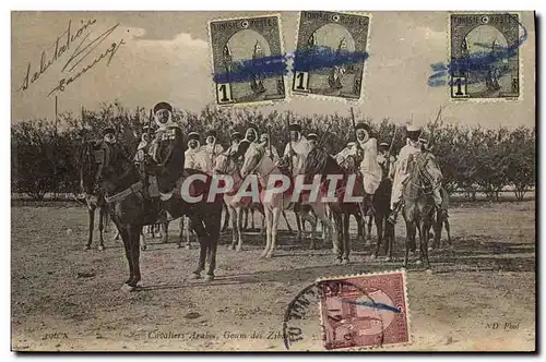 Cartes postales Militaria Tunisie Cavaliers arabes Goum des Zibans