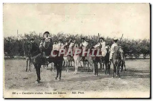 Cartes postales Militaria Tunisie Cavaliers arabes Goum des Zibans