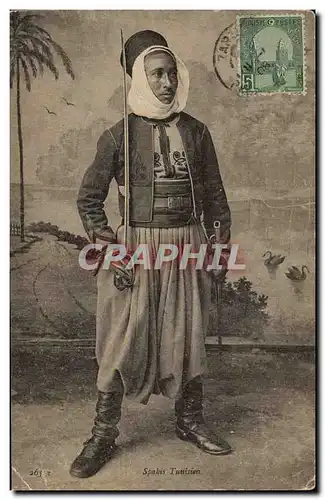 Cartes postales Militaria Spahis tunisien