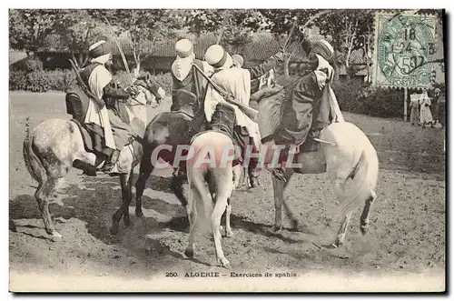 Ansichtskarte AK Militaria Algerie Exercices de Spahis