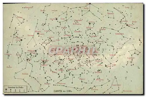 Cartes postales Carte du ciel